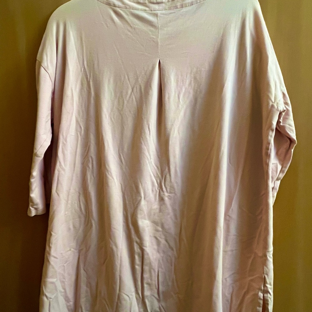 J. Jill Luxe Supima Pleat-Back Tunic in Soft Pink